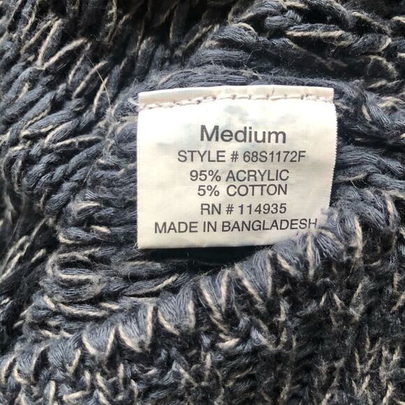 QUINN SWEATER Blue Ombre, Hi Lo, Long Sleeve Round Neck Pullover size M - Picture 3 of 5